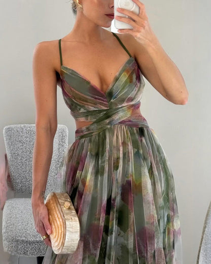 Claudia |™ Robe longue envoûtante avec imprimé floral