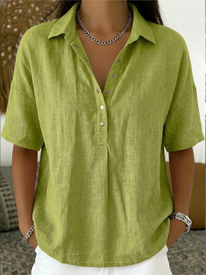 Rachelle | Blouse à col boutonné