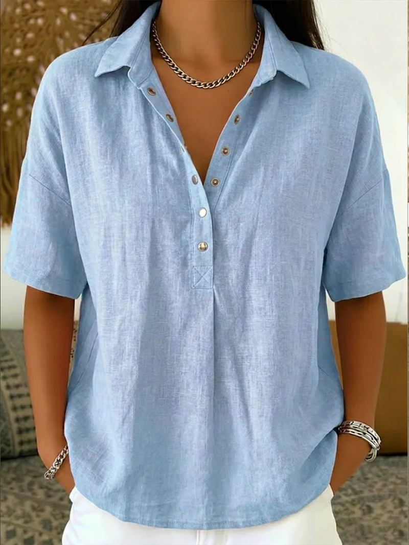 Rachelle | Blouse à col boutonné