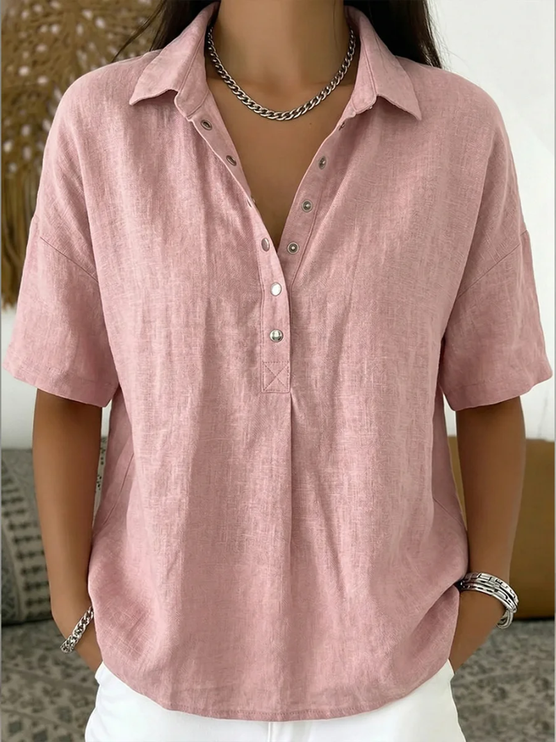 Rachelle | Blouse à col boutonné