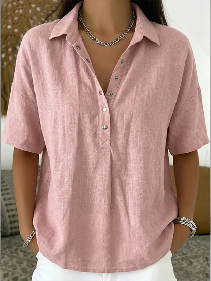 Rachelle | Blouse à col boutonné