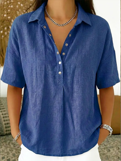Rachelle | Blouse à col boutonné