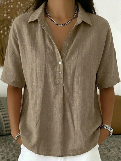 Rachelle | Blouse à col boutonné