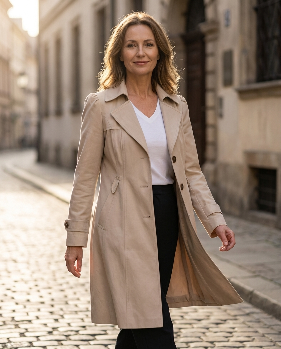 Élodie | Manteau vintage élégant